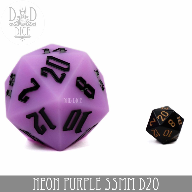 55mm D20 - Neon Purple (Silicone)