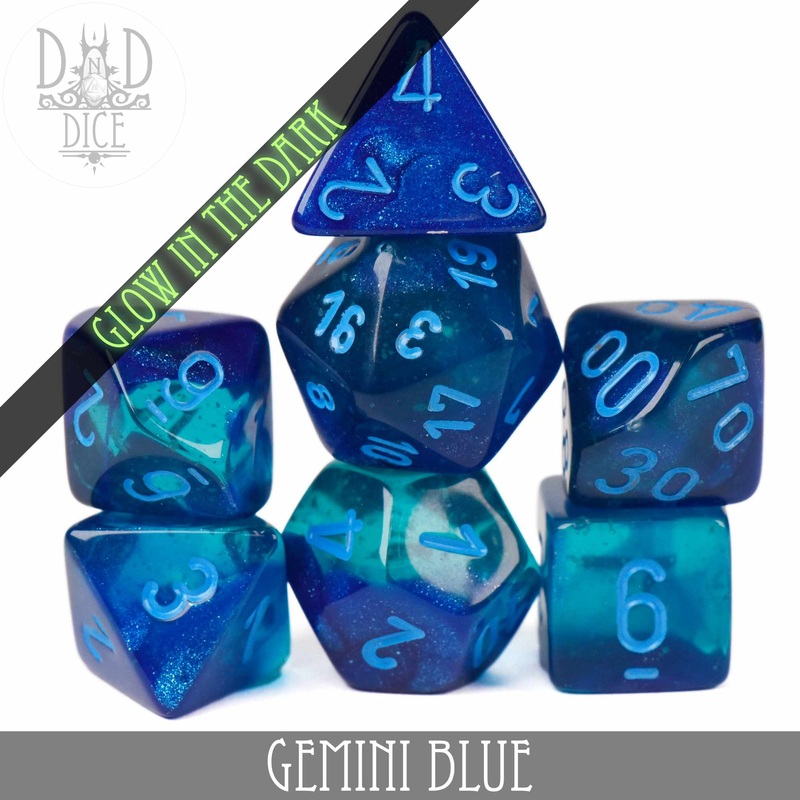 Gemini Blue Luminary Dice Set