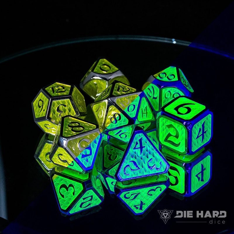 7pc RPG Set - AfterDark Drakona Phosphor
