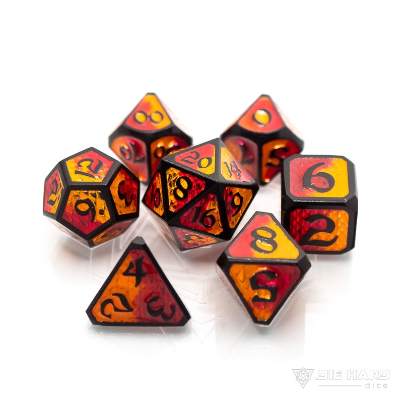 7pc RPG Set - Drakona Embers Nali