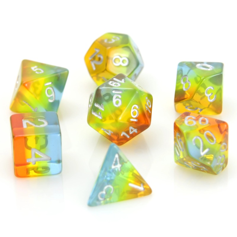 7 Piece RPG Set - Translucent Sunrise