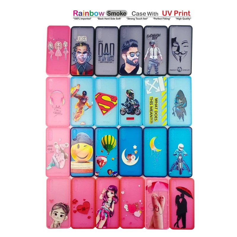Rainbow Smoke Uv Print Case Case For Samsung M01S