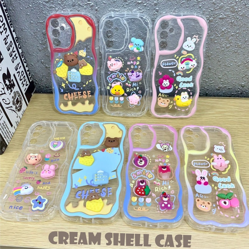 Cream Shell Case Case For Poco C55