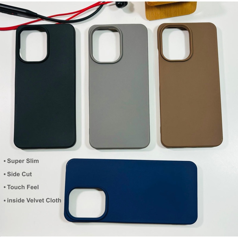 Super Slim Side-Cut Cover (inside Cloth) Case For POCO C61