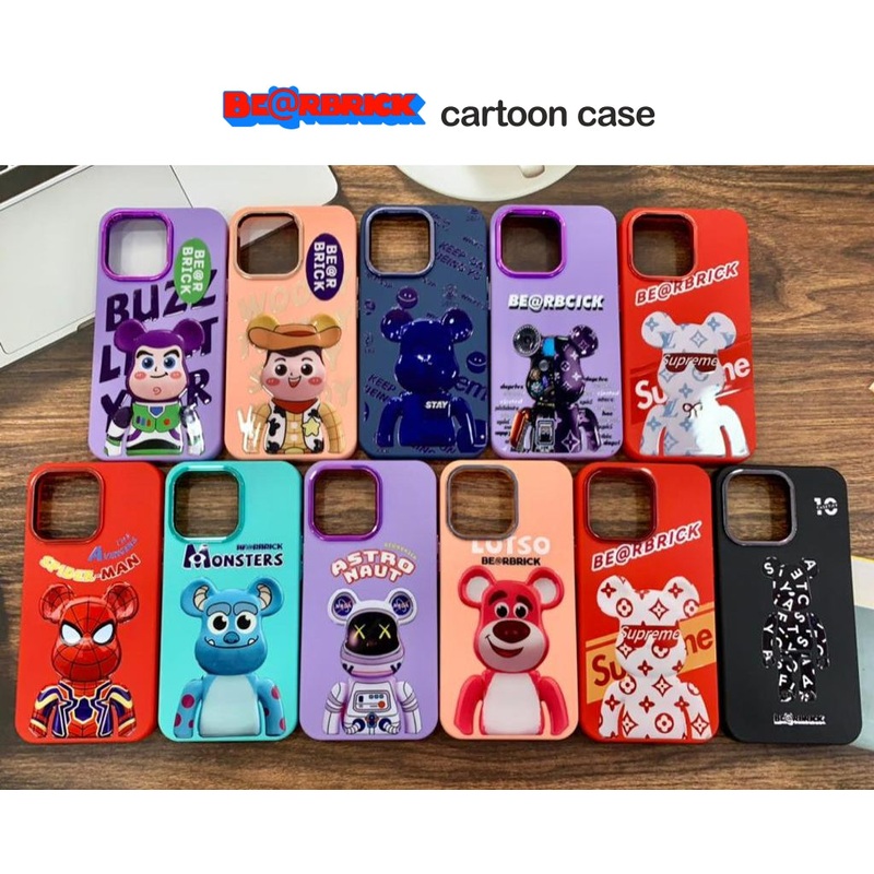 Bear Brick Cartoon Case Case For Oppo A16E