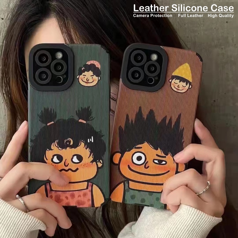 Leather Silicone Cartoon Case Case For Oppo A15