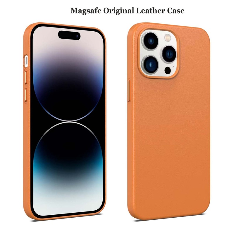 Magsafe Leather With Box Packing Case For Iphone 14 Plus
