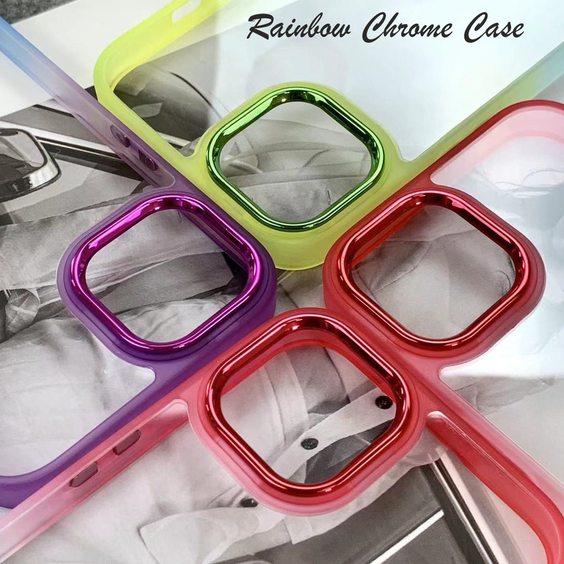 Rainbow Chrome Back Case Case For Iphone 13 Pro
