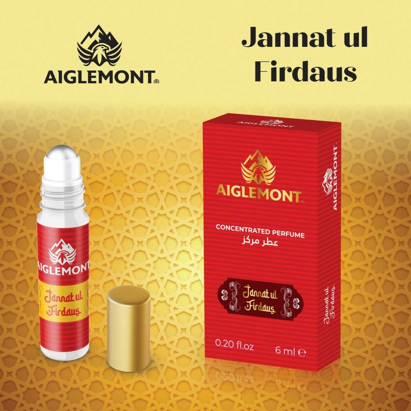 Aiglemont's Jannatul Firdaus, 6ml Roll-on, Alcohol free, Long Lasting Attar