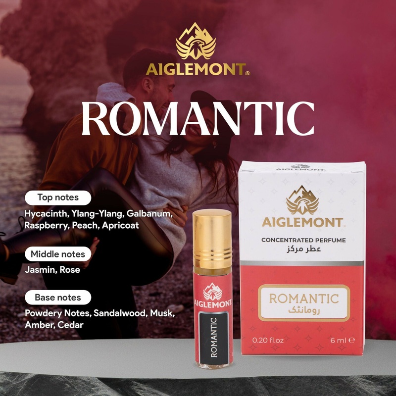 Aiglemont's Romantic, 6ml Roll-on, Alcohol free, Long Lasting Attar