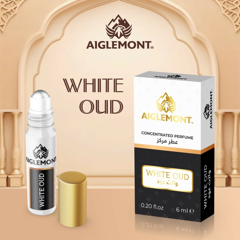 Aiglemont's White Oud, 6ml Roll-on, Alcohol free, Long Lasting Attar