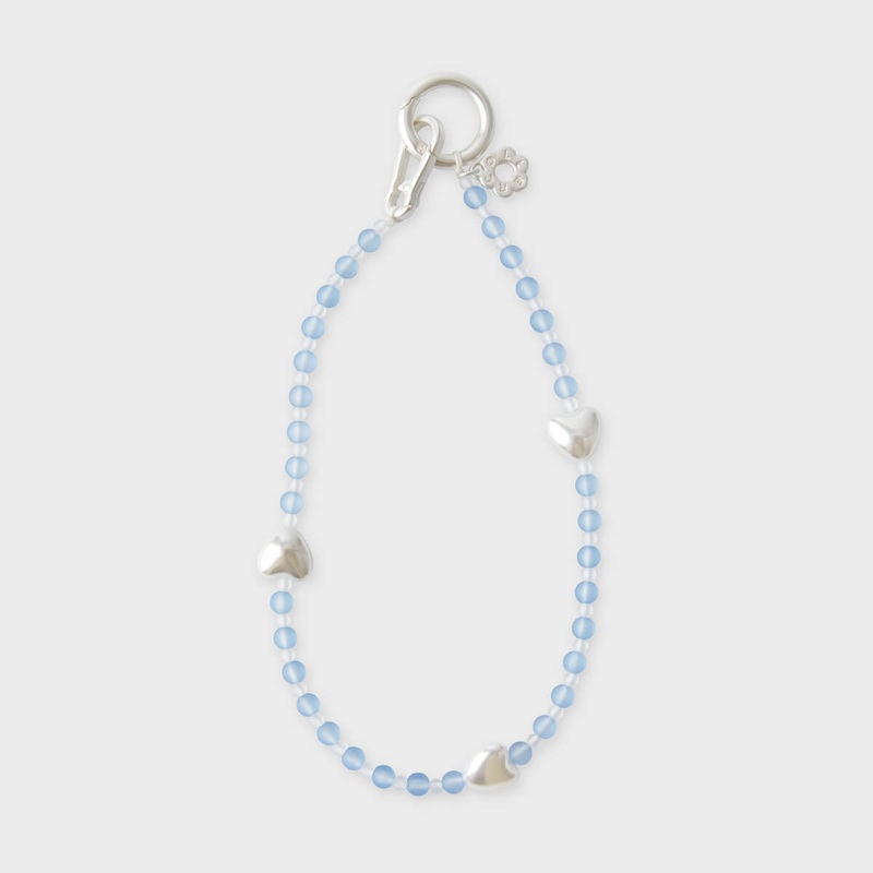 COLLER Heart Beads Strap Blue