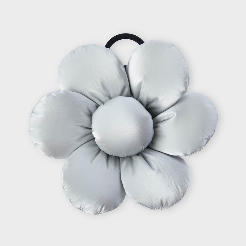 COLLER Padded Big Flower Keyring Silver