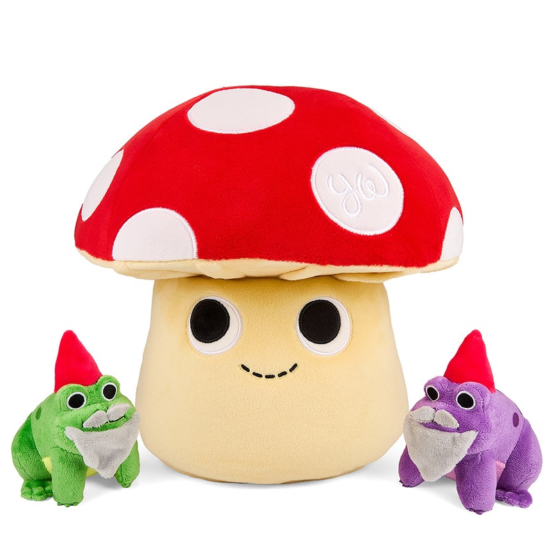 13 Interactive Plush Mushroom with Frog Gnomes by