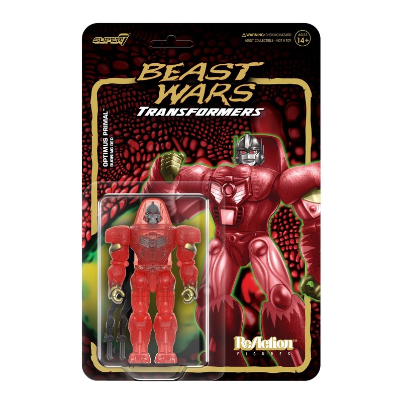 Transformers ReAction Figures - Optimus Primal  (Burning Red)