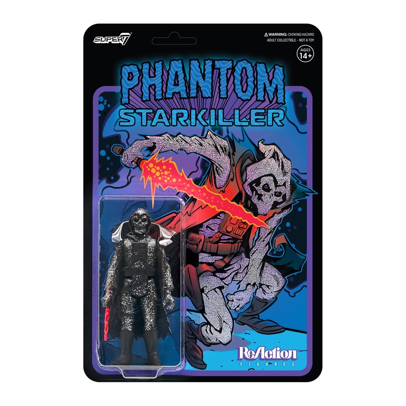 Killer Bootlegs ReAction Figure - Phantom Starkiller (Transparent Grey Silver Glitter Spectre)