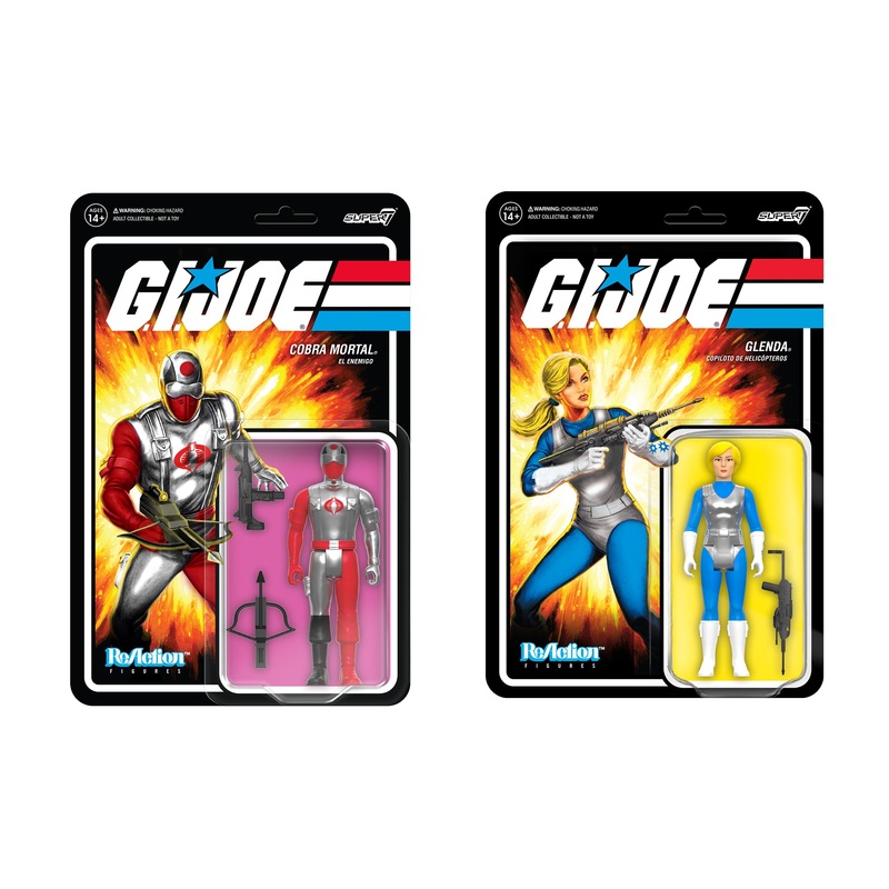 G.I. Joe ReAction Figures - Cobra Mortal & Glenda (Special Air Intelligence Officer)
