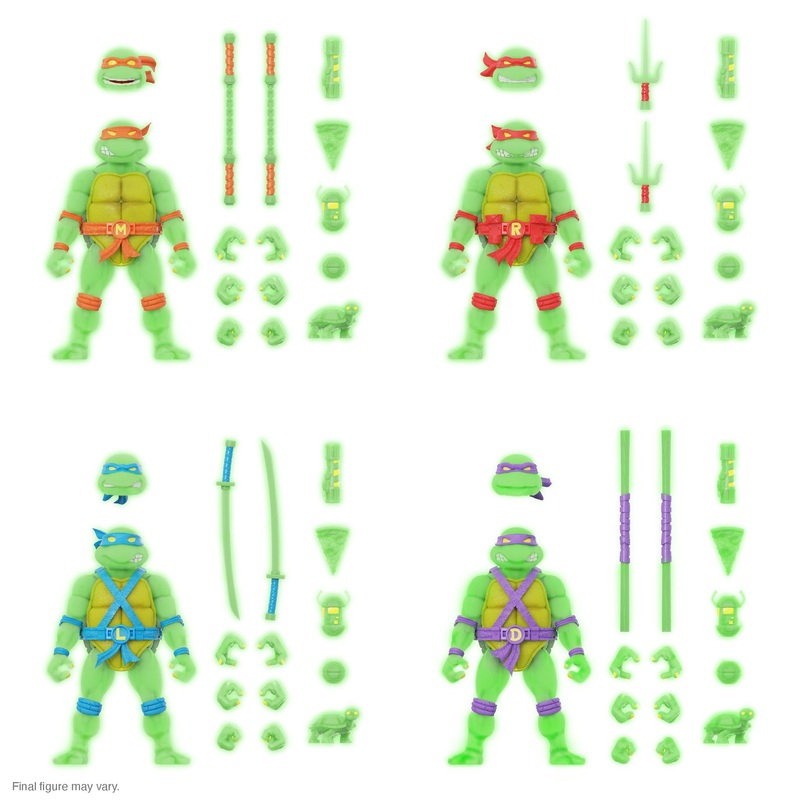 Teenage Mutant Ninja Turtles ULTIMATES! Mutagen Ooze Glow Figures ( Exclusive)
