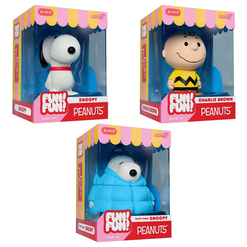 Peanuts FUN! FUN! Wave 1 - Snoopy (Puffy Coat), Charlie Brown (Yellow Shirt), & Snoopy (Standing)