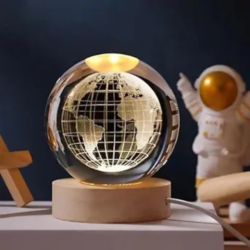 3D Earth Crystal Ball LED Night Light