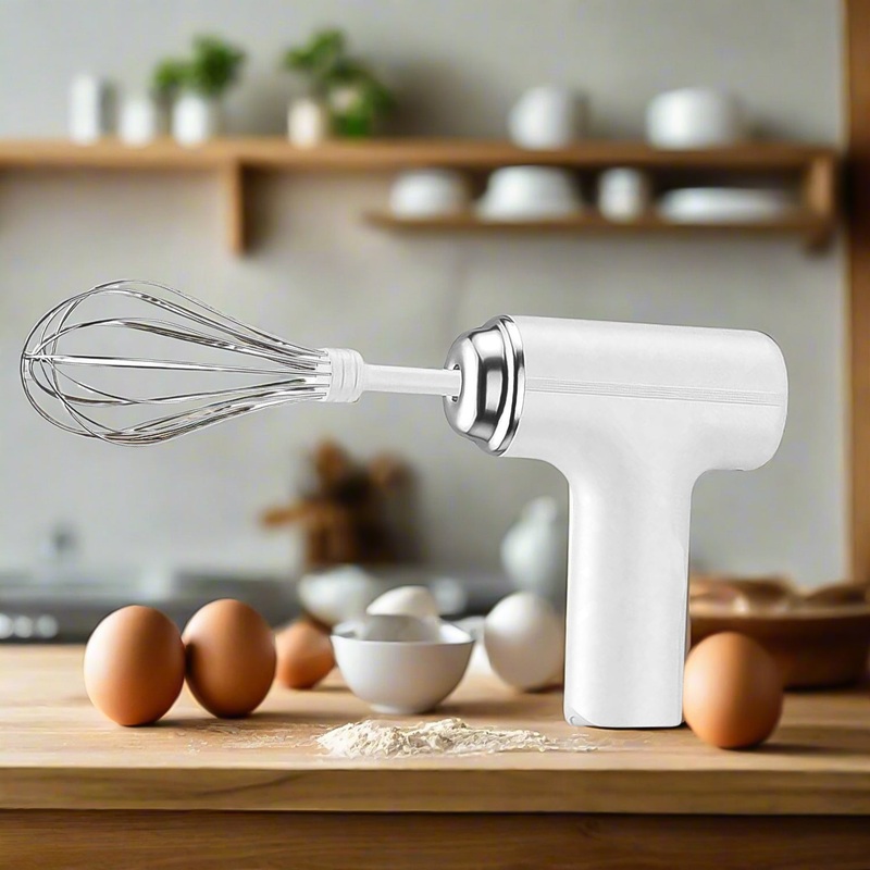 Wireless Portable Hand Mixer - Rechargeable Handheld Whisk Beater for Baking & Blending (2pc)