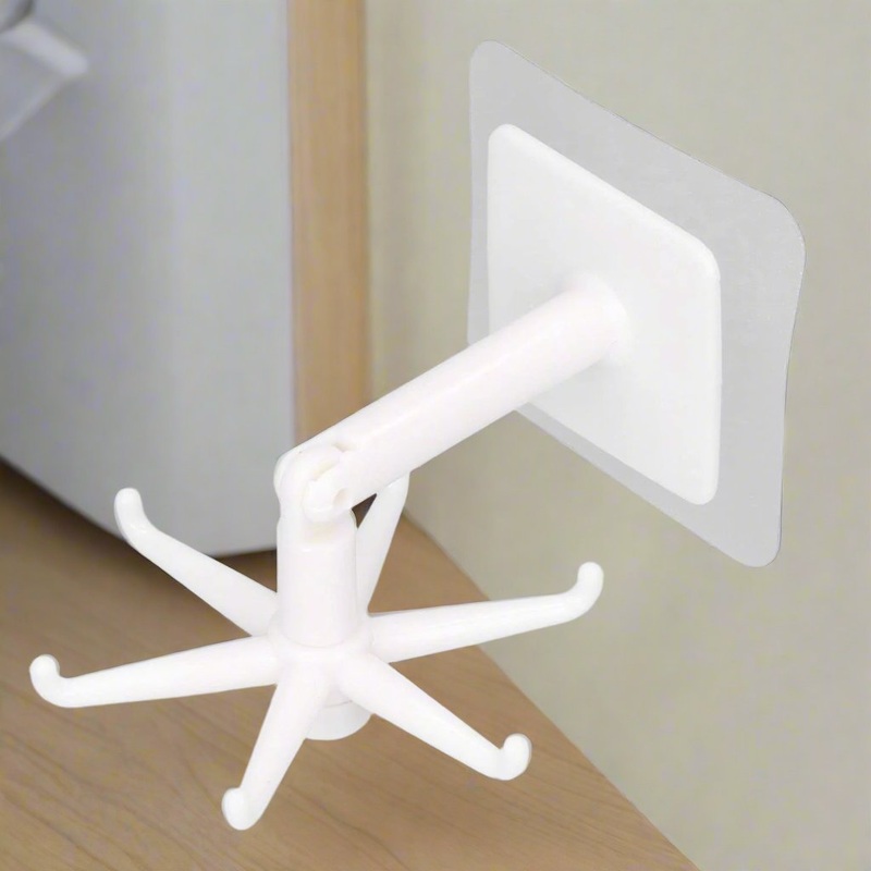 360 Rotating Folding Hook Self-Adhesive Waterproof Wall Mounted Hook