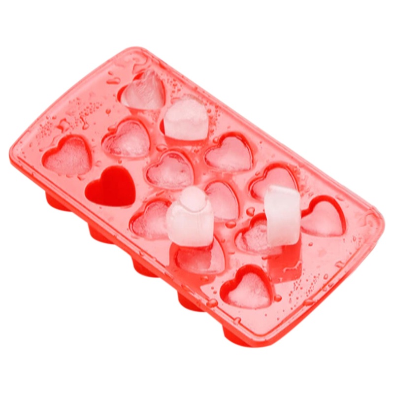 Heart Shape Ice Cube & Candy Tray  14 Cavities (Multicolor)