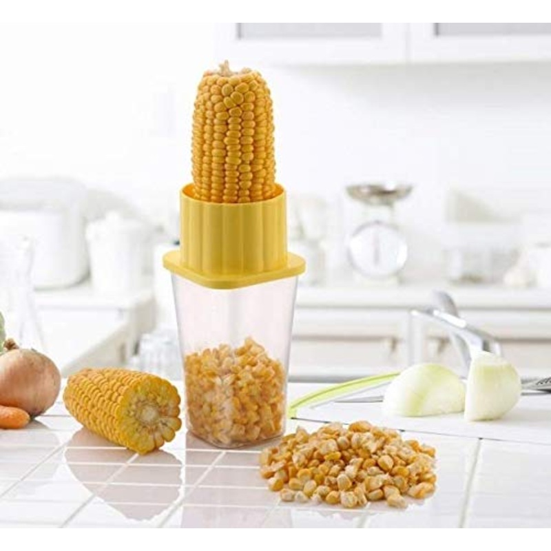 Multi Use Plastic Corn Stripper Cob Remover Bowl