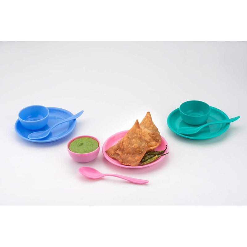 Multipurpose Snack Set 3 pcs - Spoon, Bowl and Dish