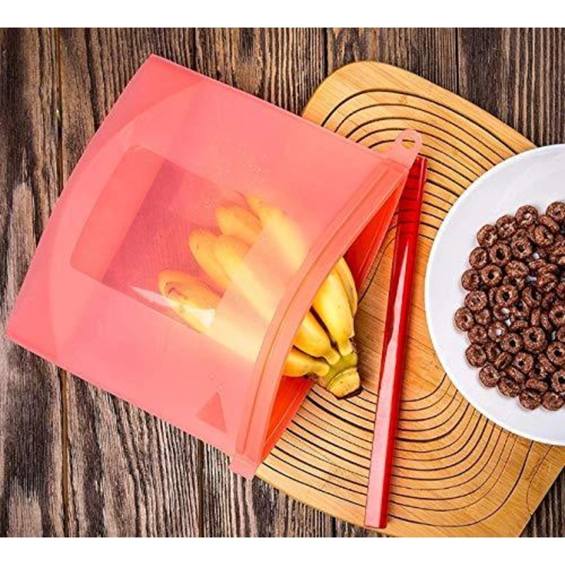 Reusable Silicone Airtight Leakproof Food Storage Bag - 1 ltr