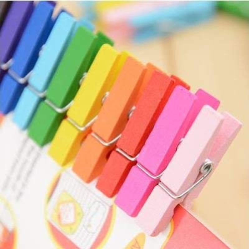 Wooden Clips for Photo Hanging & Home Decoration Pin Clips (Pack of 50)