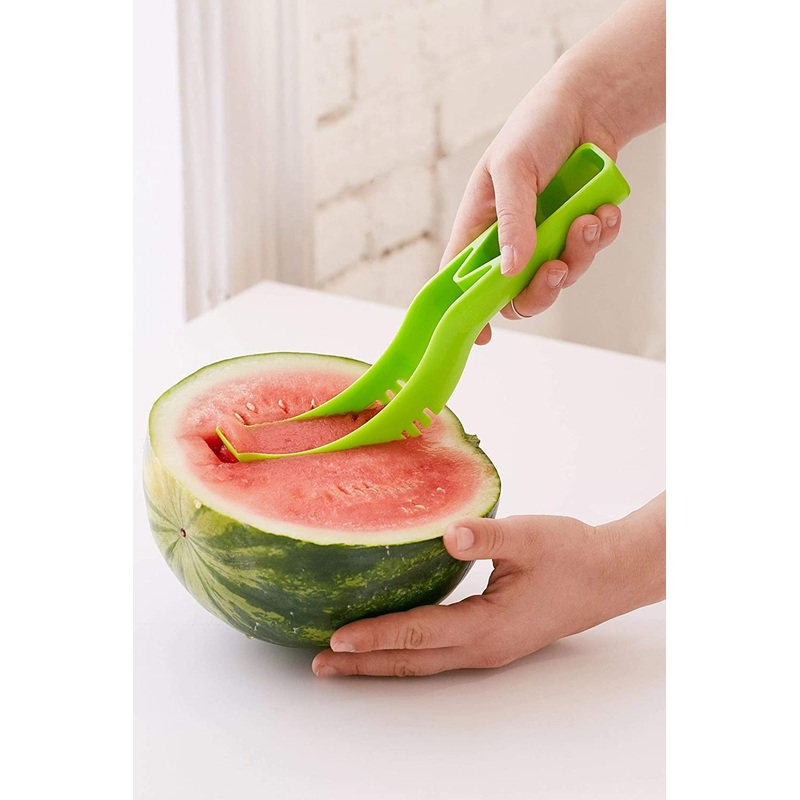 Plastic Watermelon Cutter, Slicer, Corer & Server  Easy to Use Fruit Tool