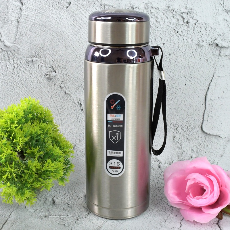 800ml Stainless Steel Water Bottle  Leak-Proof Thermos Flask for Travel, Gym, Office, Home Use (1 Pc)