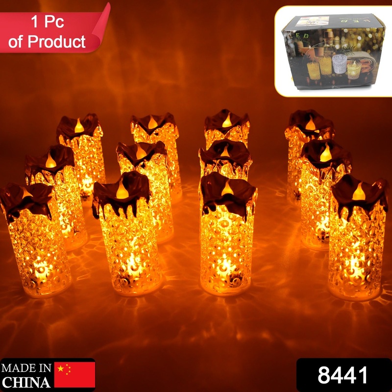 Gold LED Flameless Candles for Decor & Gifting (12 Pc MOQ)