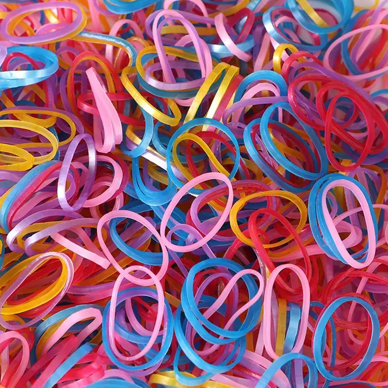 Unbreakable Nylon Rubber Bands  Reusable Elastic for Office, Home & School (50 GM, Multicolor, 0.75-Inch), Hair accessories