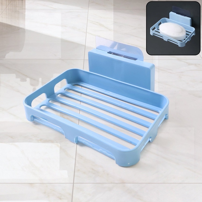 Bathroom & Kitchen Soap Holder: Self-Adhesive ,Sabudani (Plastic Box)