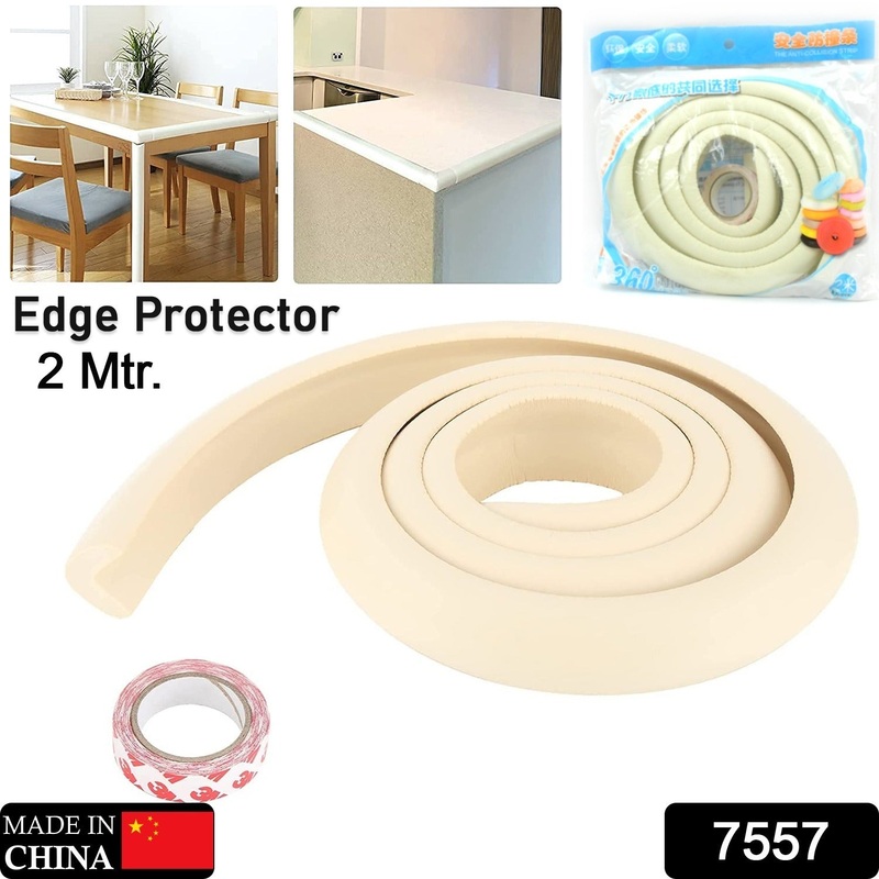 Corner Edge Protector  Soft Rubber Safety Bumper Guard for Baby Proofing Furniture, Table, & Bed (2 Mtr)