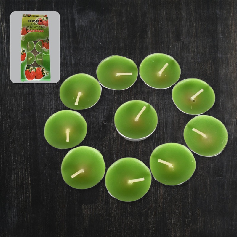 8-9 Hour Unscented Smokeless Candles  For Diwali, Christmas, Weddings, Parties & Mood Dinners (10 Pc)