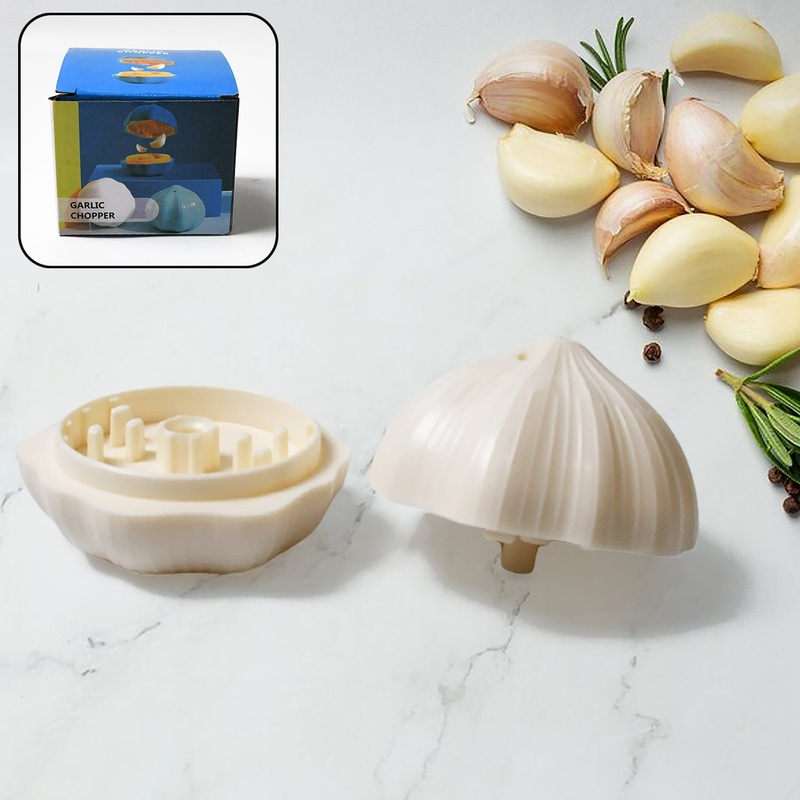 Garlic Press Sharpener Device  Portable Manual Ginger, Chili & Garlic Crusher, Masher, Chopper & Grinder for Kitchen Use