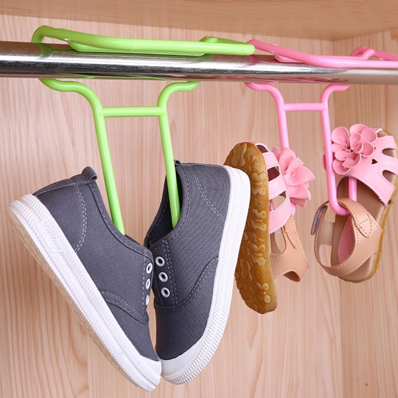 Multi-Function Drying Rack & Shoe Organizer  Hanging Storage Shelf for Wardrobe & Closet, Shoe Stand & Holder (2 Pc Set)