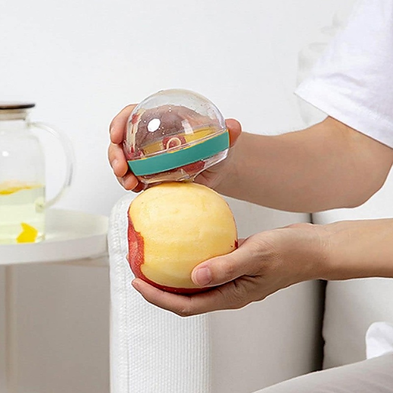 Multifunctional Round Peeler with Removable Storage  Washable Vegetable & Fruit Peeler for Kitchen (1 Pc / Mix Color)