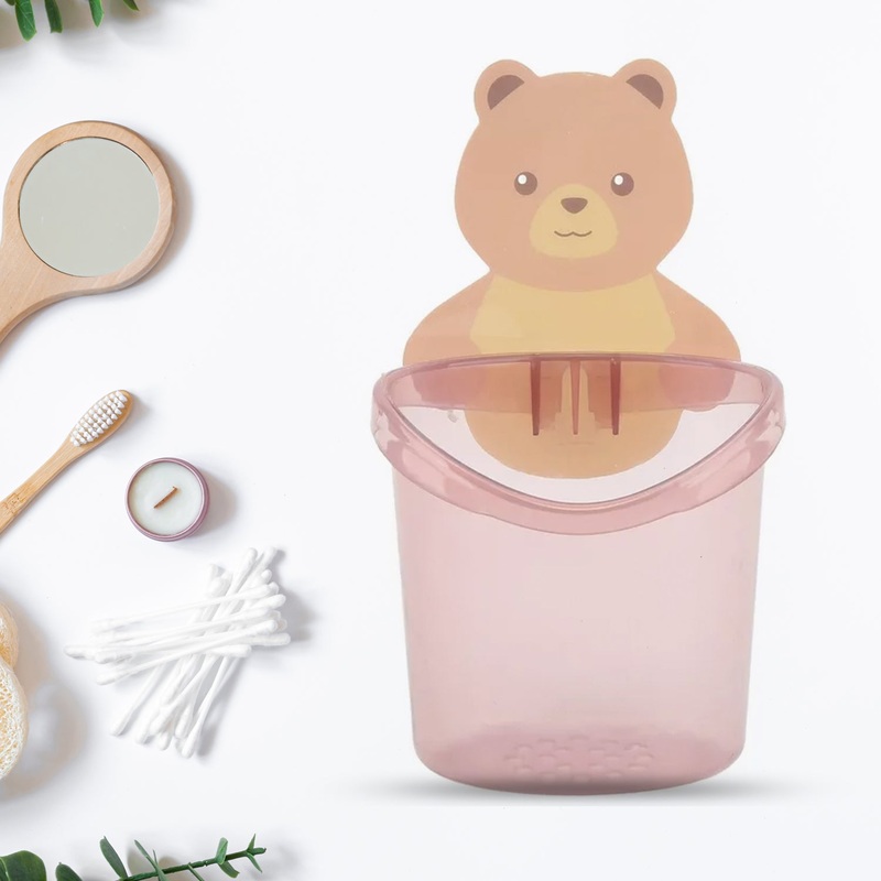 Multipurpose Teddy Bear Wall Toothbrush Holder  Waterproof & Self-Adhesive