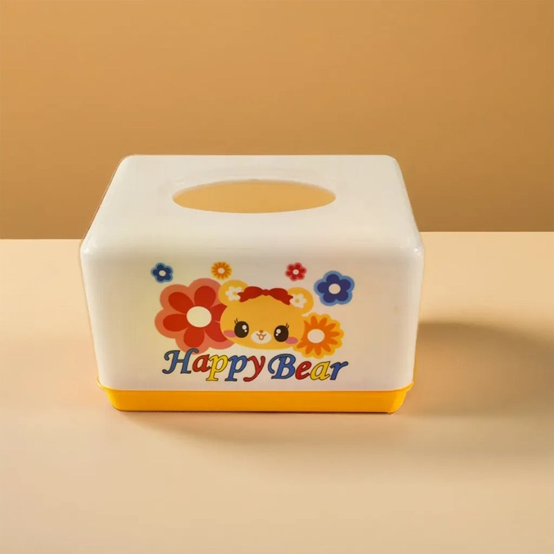 Modern Plastic Tissue Paper Holder & Napkin Dispenser For Office, Living Room, Bedroom, Night Stand & Desk