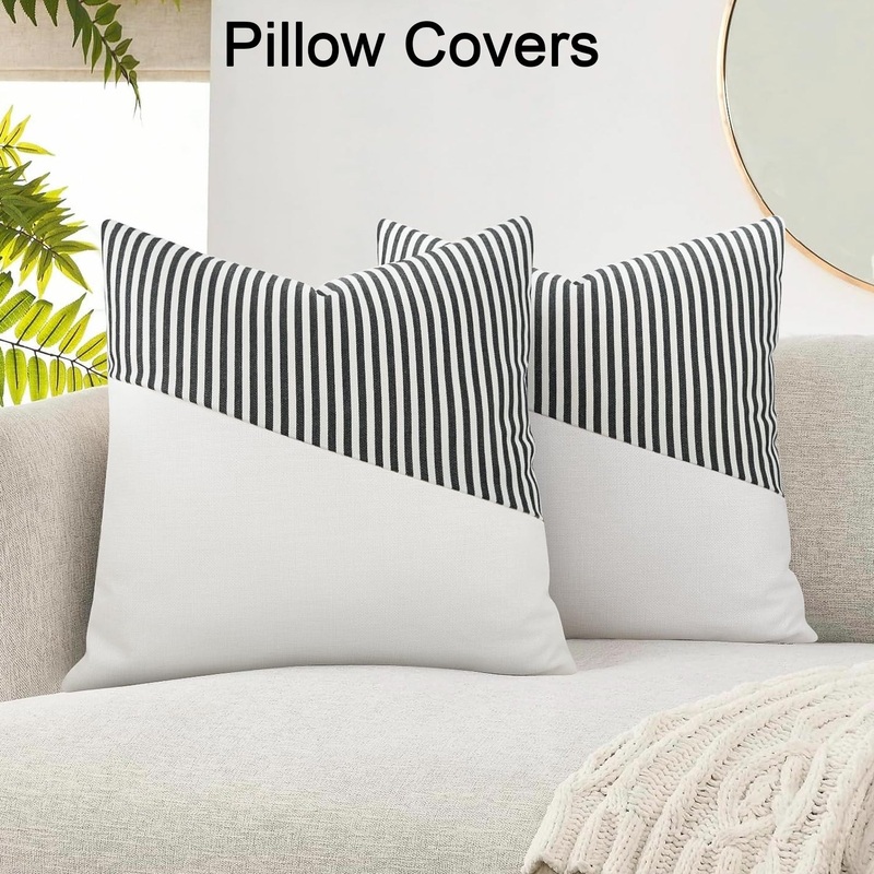 Decorative Pillow Covers Cushion Cases Soft Cotton (26  26 Inch / 1 Pair / 2 Pc)