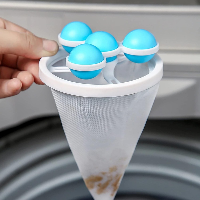 Floating Laundry Ball Lint Catcher  Reusable Hair & Fur Filter (1 Pc)