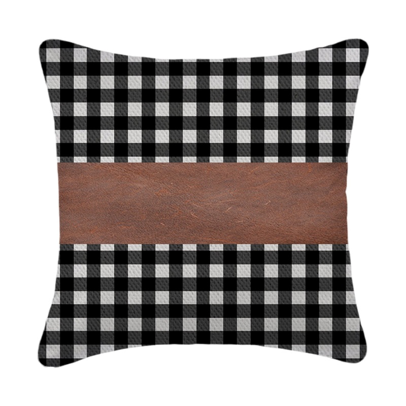 Pillow Covers, Leather & Cotton Cushion Covers (19  12 Inch / 1 Pair / 2 Pc)