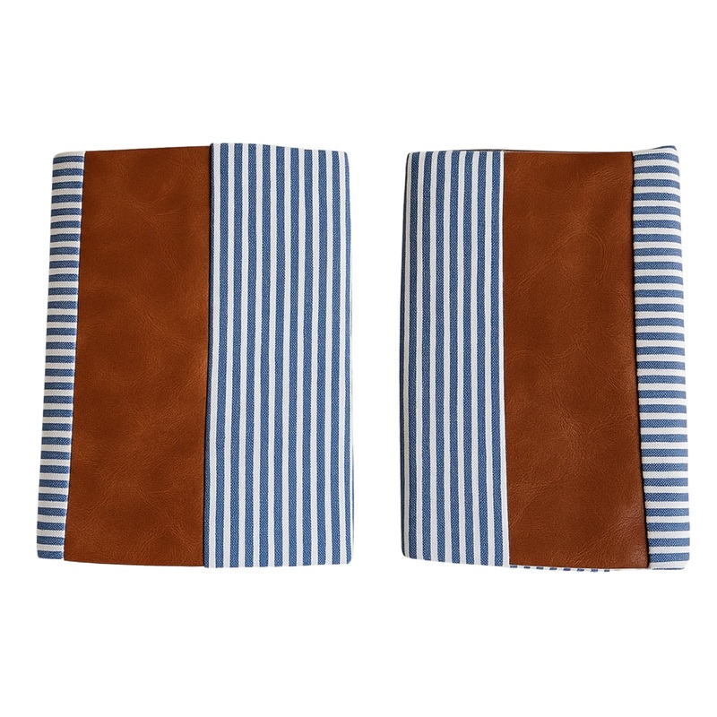 Pillow Covers, leather & cotton Cushion Covers (20  20 Inch / 1 Pair / 2 Pc)