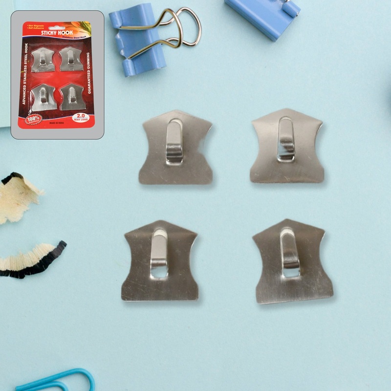 Self-Adhesive Stainless Hooks  Waterproof for Robes, Coats & Towels