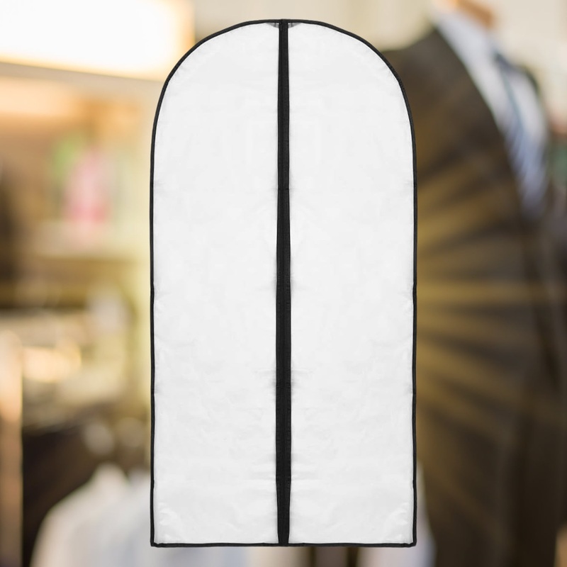Foldable Non Woven Men's Coat Blazer Suit Cover (8060 CM / 1 Pc / Black Side Chain Suit Cover)