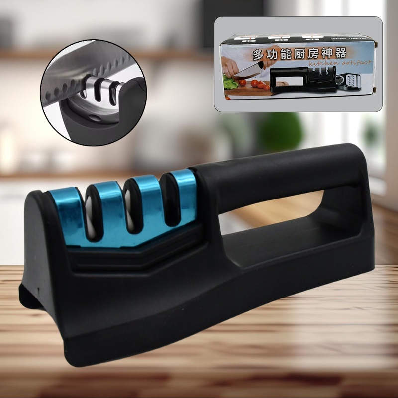 Kitchen Knife Sharpener  Handheld for Chefs & Serrated Knives (1 Pc, Chopper Not Included)